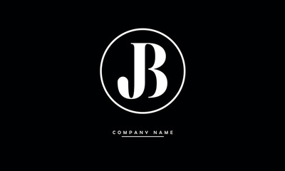 JB, BJ, J, B Abstract Letters Logo Monogram