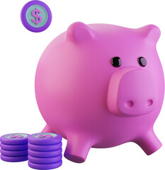 3d icon Financial literacy Personal finance Saving money Cash flow Financial planning  Credit Wealth management interest rates Compound interest  transparent background 