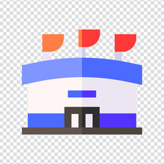 Obraz premium Stadium icon vector design. flat vector illustration. Pixel perfect 64 x 64. Vector illustration simple symbol in eps 10