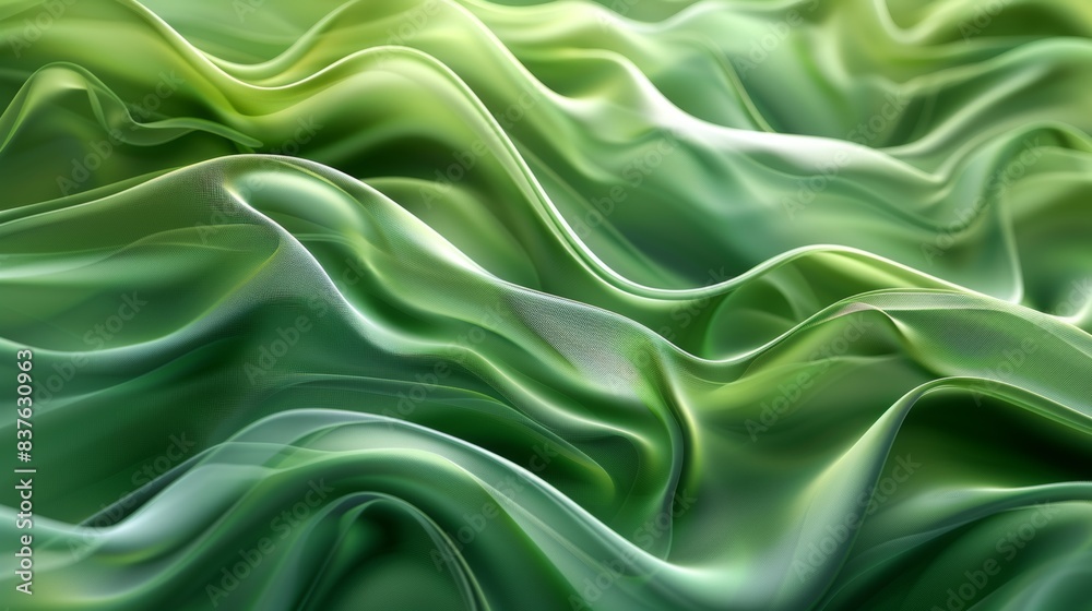 Wall mural Organic Green Lines Abstract Wallpaper Background