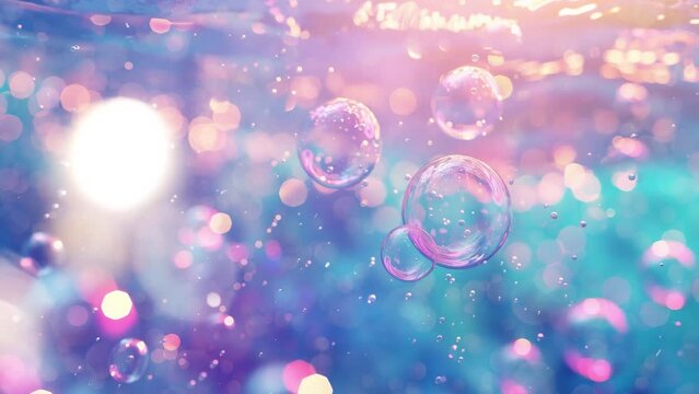 underwater bubbles. seamless looping overlay 4k virtual video animation background