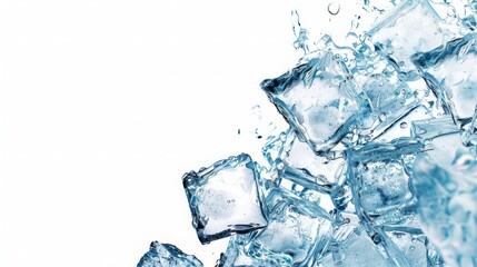 Obraz premium ice cubes on white background