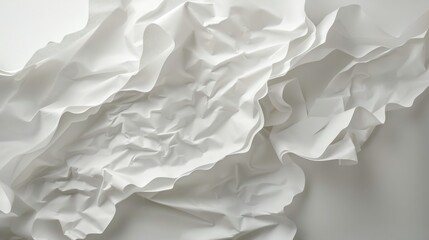 wrinkled paper on white background