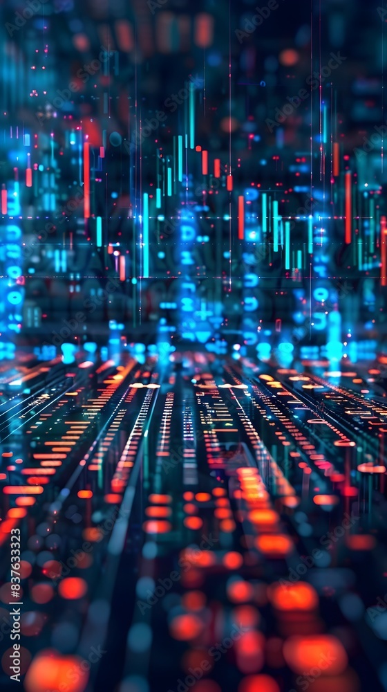 Poster dynamic digital currency exchange platform with real time data visualization and futuristic technolo