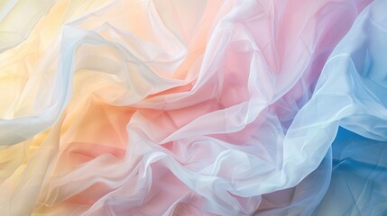 Obraz premium Ethereal Pastel Abstract: Dreamy Translucent Papers for Artistic Design Projects