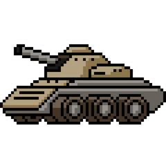 pixel art of war tank military