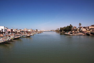 Obraz premium View of the river of Saint-Louis, Senegal, West Africa