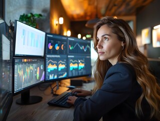 Businesswoman Presenting Digital Marketing Analytics via Video Conference