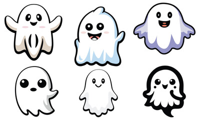 Ghost hand drawn Bundle boo illustration new vector bundle design
