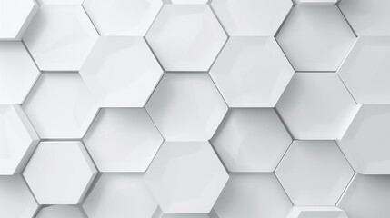 Naklejka premium abstract cube white hexagon shape pattern innovative concept background. design element with geometric background of hexagons shape 3D Futuristic pattern. 