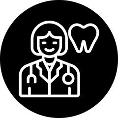 Female Dentist Icon Style