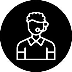 Customer Service Agent Icon Style