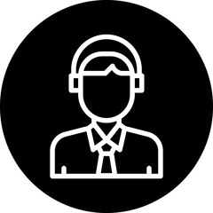 Male Co Pilot Icon Style