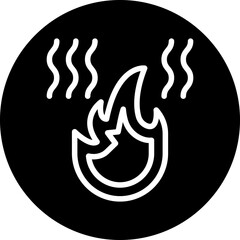 Fire Pollution Icon Style
