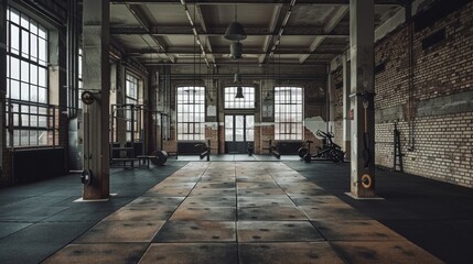 Obraz premium CrossFit Screen in Gym 