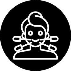 Face Acupuncture Icon Style