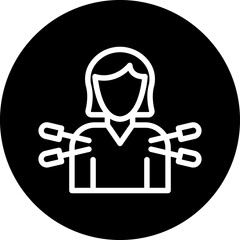 Obraz premium Body Acupuncture Icon Style