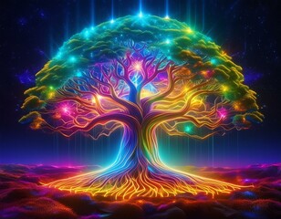 Obraz premium Vibrant tree of life