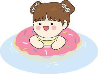 a child playing in the water