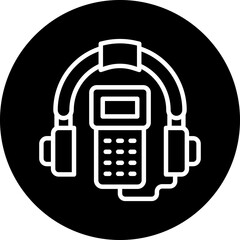Obraz premium Audio Guide Icon Style