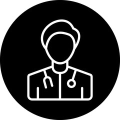 Paramedic Male Icon Style