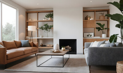 Relaxing in a contemporary living room, enjoying the peace and quiet with a good book. The minimalist design and natural light create a serene atmosphere