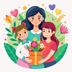 happy mother day illustration
