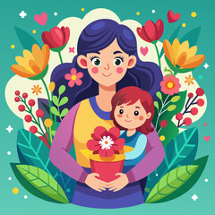 happy mother day illustration
