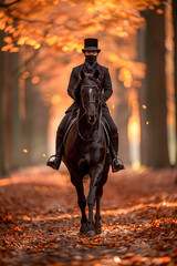Horseback riding through a picturesque countryside