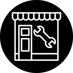 Car Repair Shop Icon Style