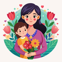 happy mother day illustration
