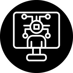 Fototapeta premium Digital Man Icon Style