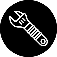 Adjustable Wrench Icon Style