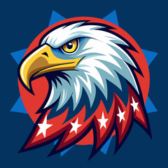 america-eagle-head-independence-day-design-templat