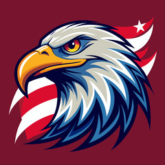 america-eagle-head-independence-day-design-templat