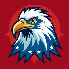 america-eagle-head-independence-day-design-templat