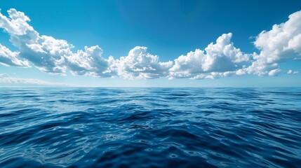 Fototapeta premium Ocean with Blue Sky 