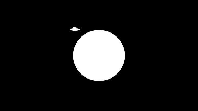 UFO in orbit of the planet