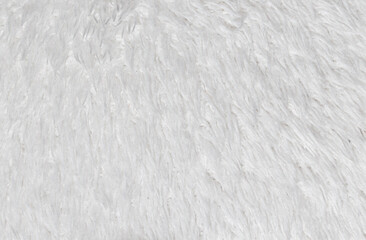 Macro photo of white doll fur
