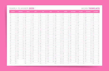 Bright and Colorful 2025 Yearly Planner Template
