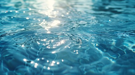 Close-up pool, water, sunlight, reflection
