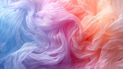 Fototapeta premium Colorful cotton background. Pastel hues swirl and twirl.
