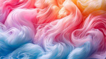 Obraz premium Colorful cotton background. Pastel hues swirl and twirl.
