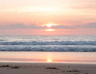 Sunrise over beach in Sydney