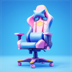 3d gaming chair isolated background

