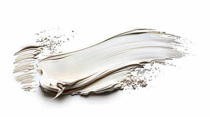 White paint brush with paint close up