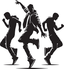 Man Dancing image - Silhouette of man dancing - Vector image of dancing 