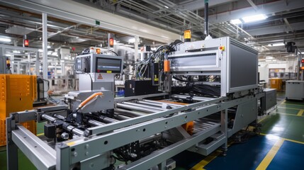 CloseUp of HighSpeed Battery Cell Production Generative AI