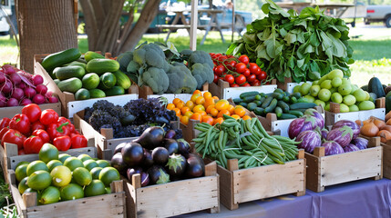 vegetables at the market