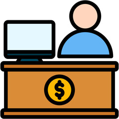 Bank Clerk Icon